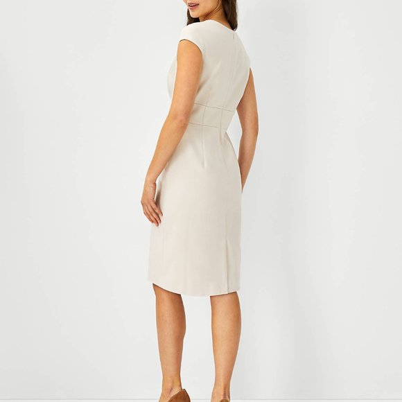 Ann Taylor The Envelope Neck Dress in Stretch Cotton - Picture 2 of 4